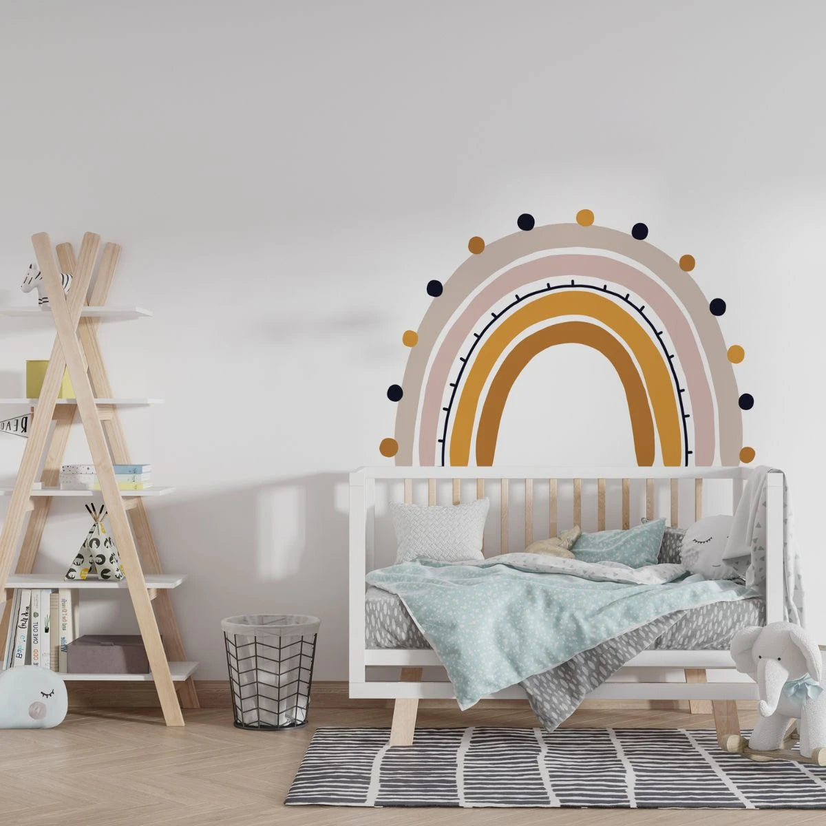 Wandtattoo im Kinderzimmer ĂĽber Baby Bettchen Grippe.