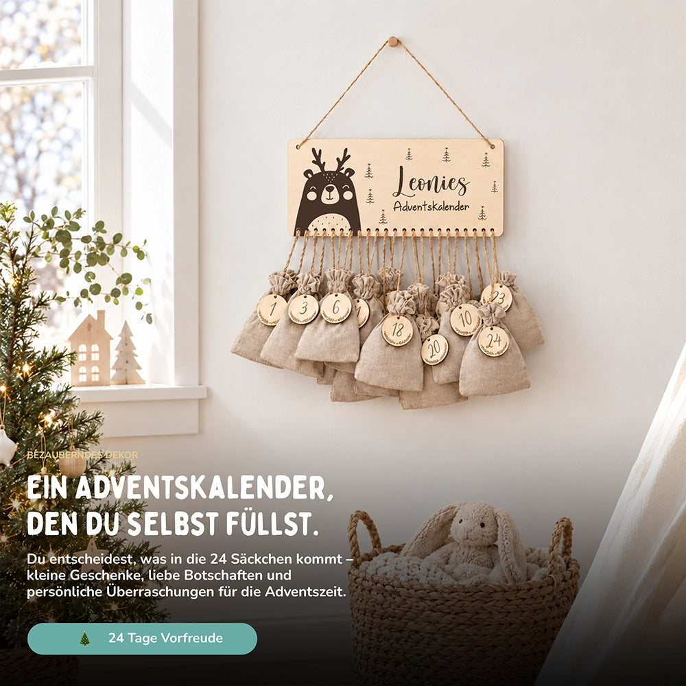 Personalisierte Adventskalender Bär