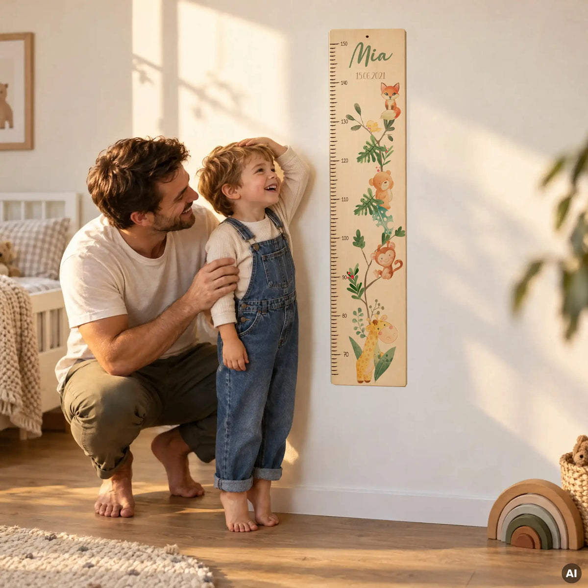 Messlatte Kinder Holz & Aluverbund - Jungle