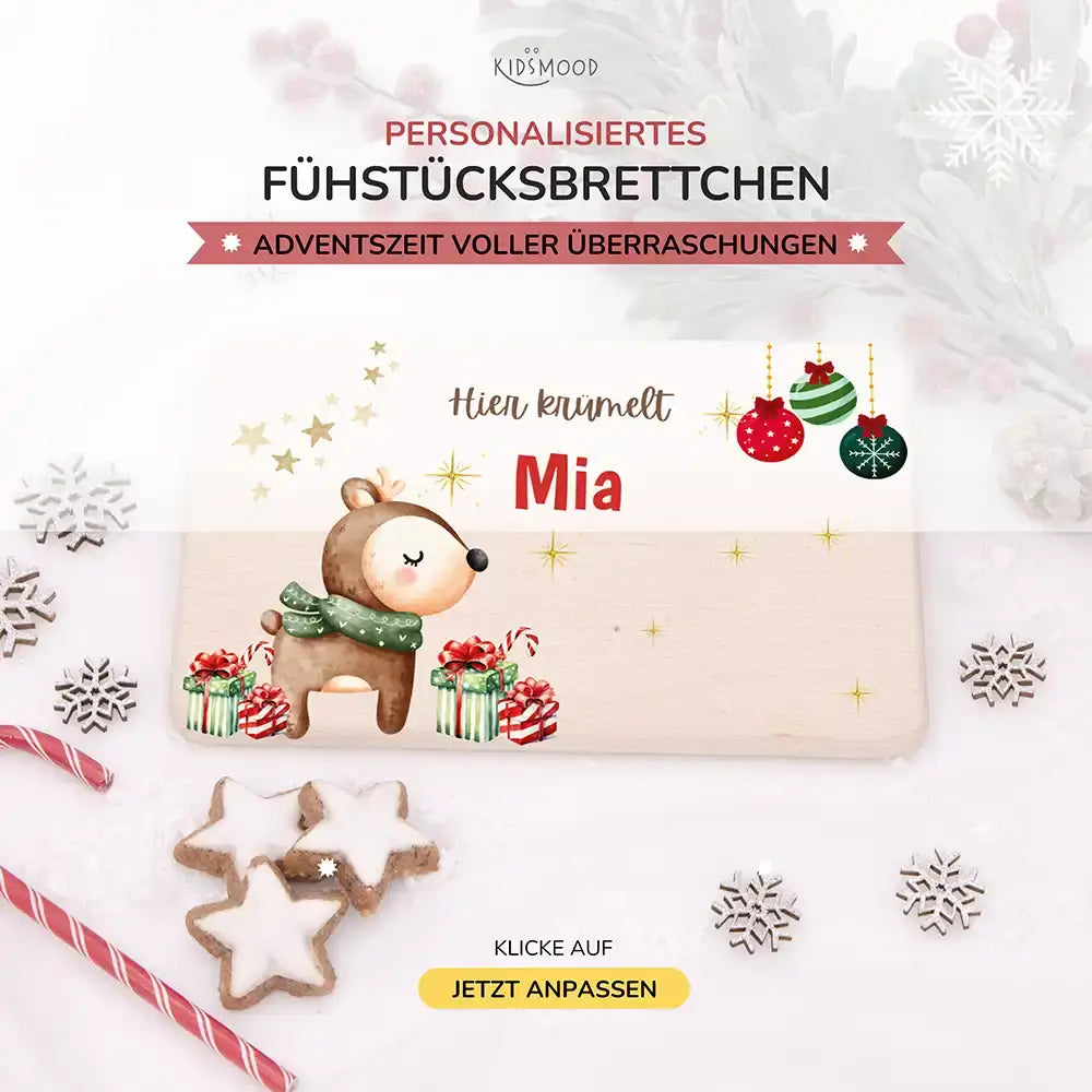 FrĂĽhstĂĽcksbrettchen Weihnachten - Baby Reh