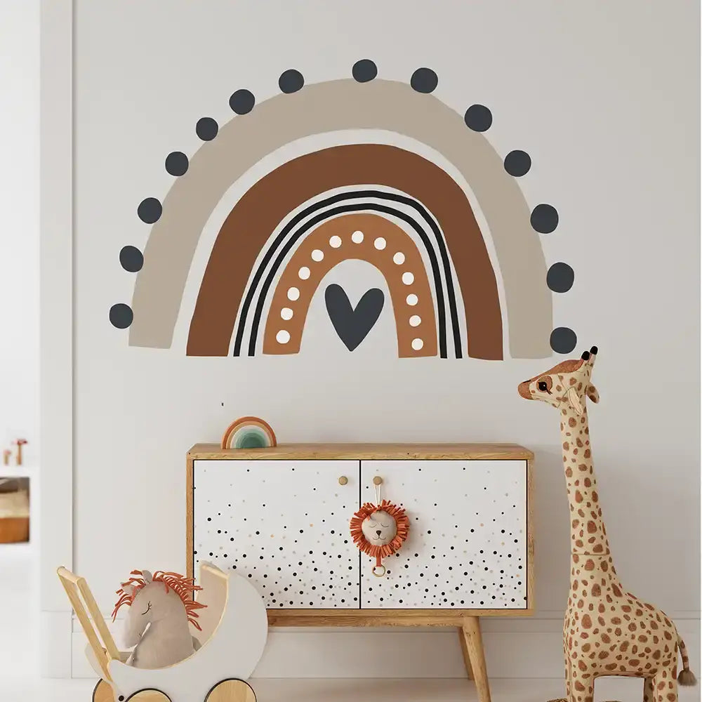 Wandaufkleber rainbow dot dunkel