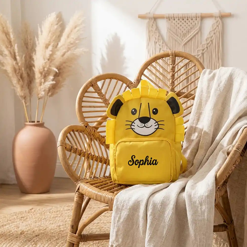 Personalisierter Kinderrucksack Löwe, personalisierte Geschenkidee fĂŒr Kinder