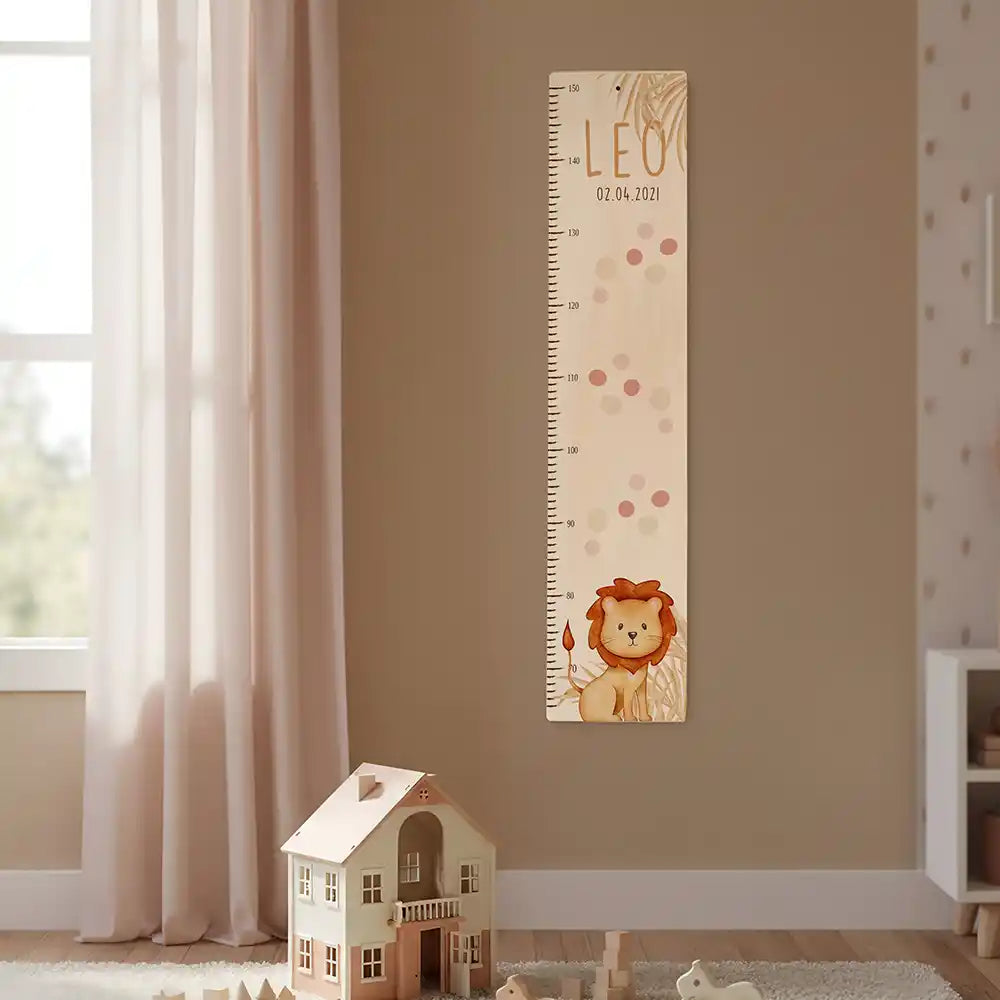 Messlatte Kinder Holz & Aluverbund - Löwe