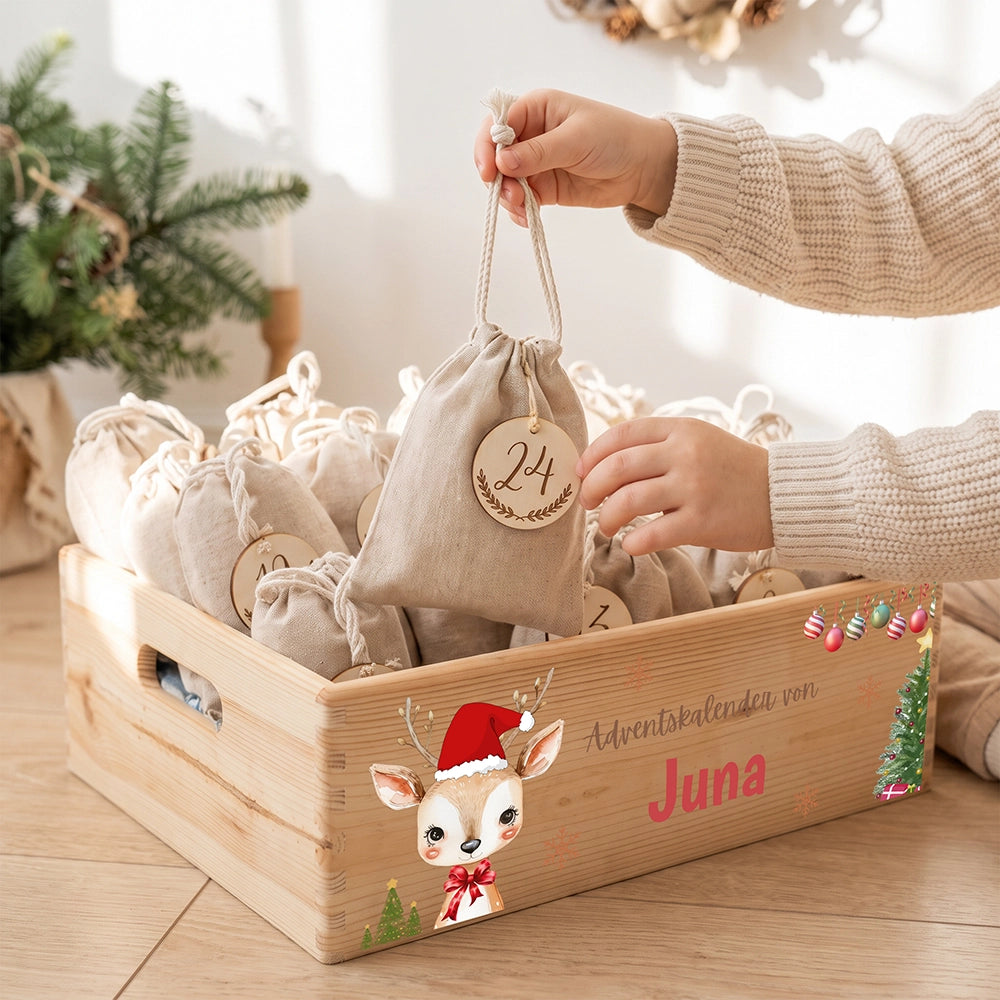 Personalisierter Adventskalender zum Befüllen - Baby Reh