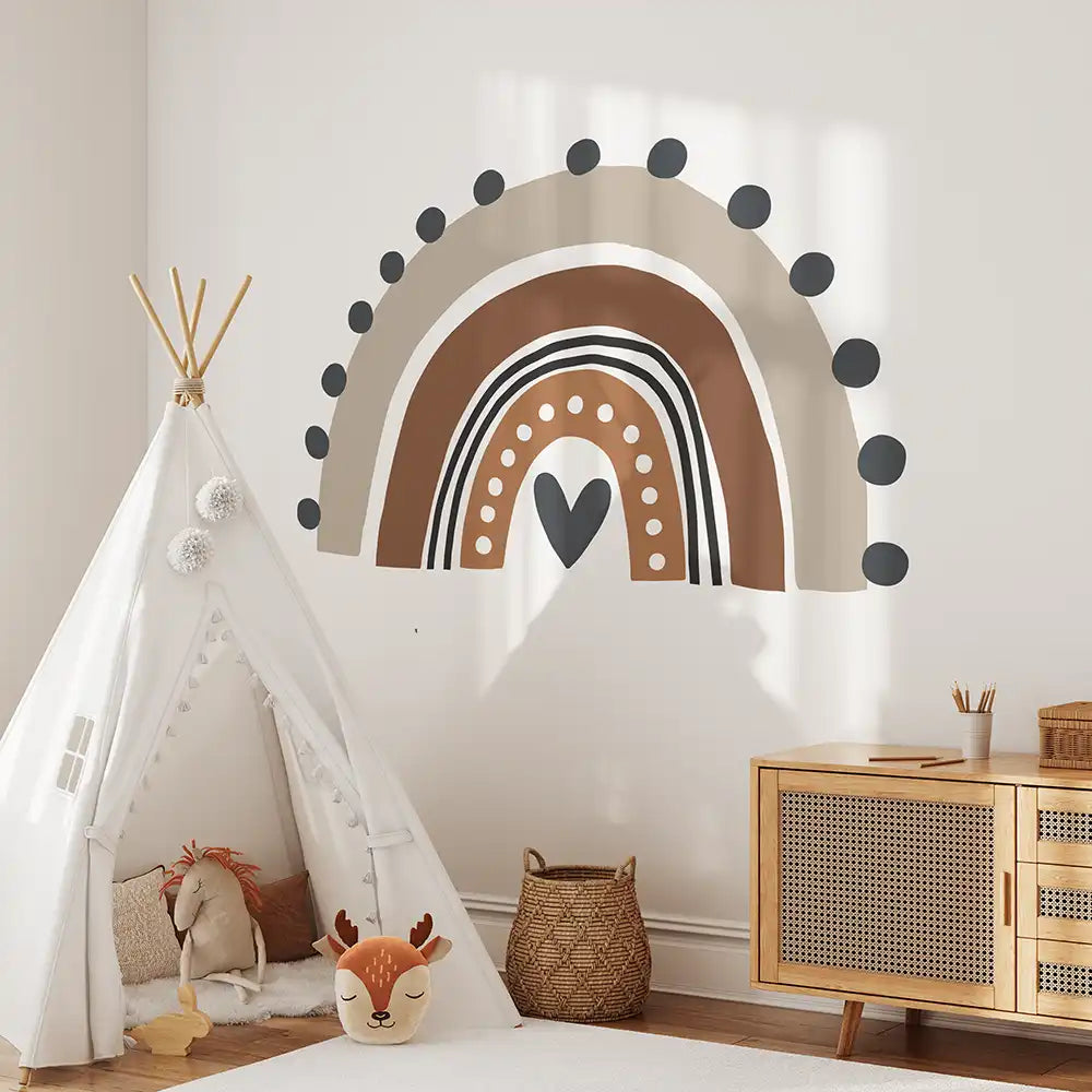 Wandaufkleber rainbow dot dunkel