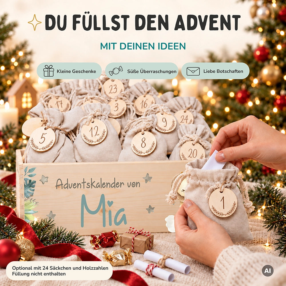 Personalisierter Adventskalender zum Befüllen - Löwe