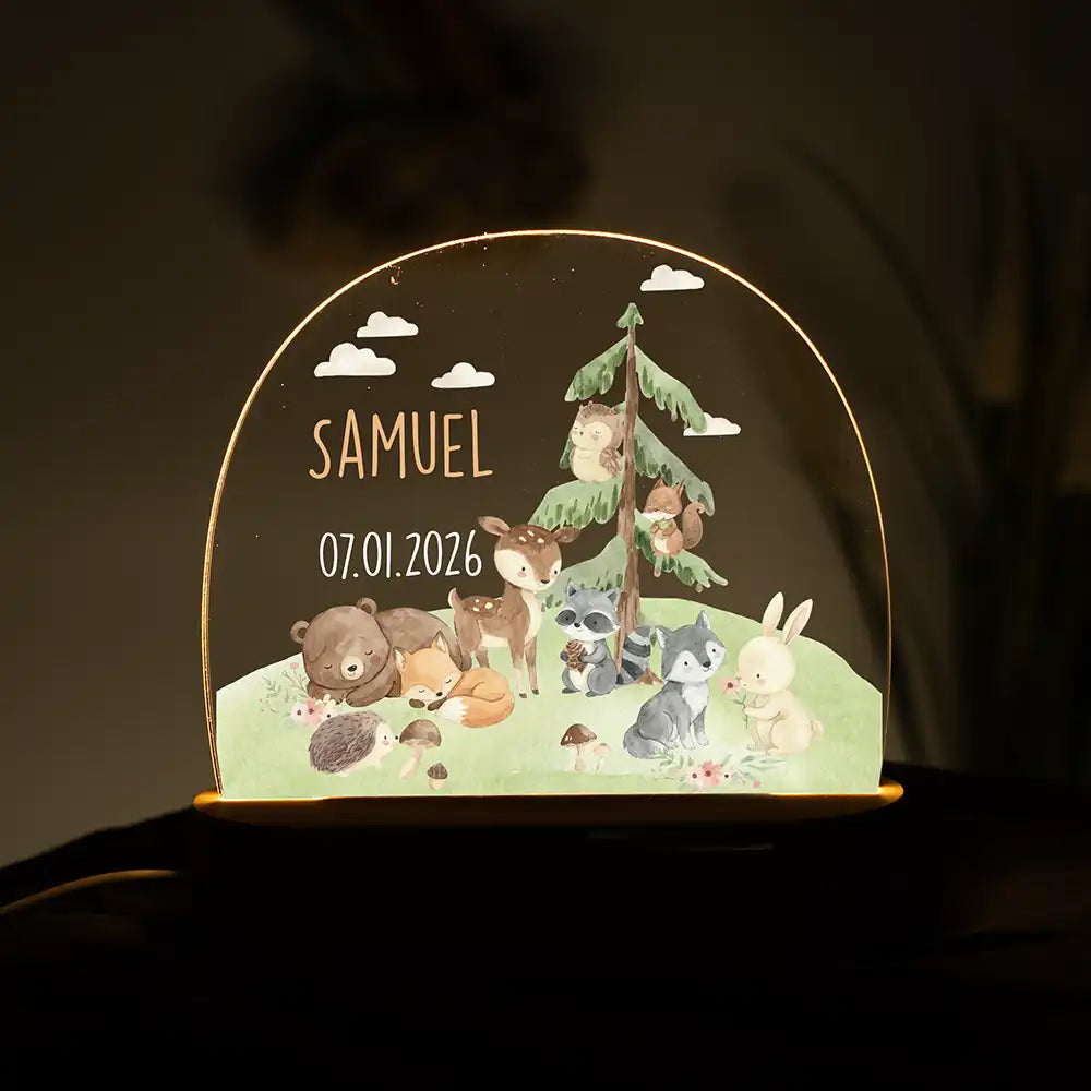 Nachtlicht Kinder personalisiert - Kleine Waldwunder