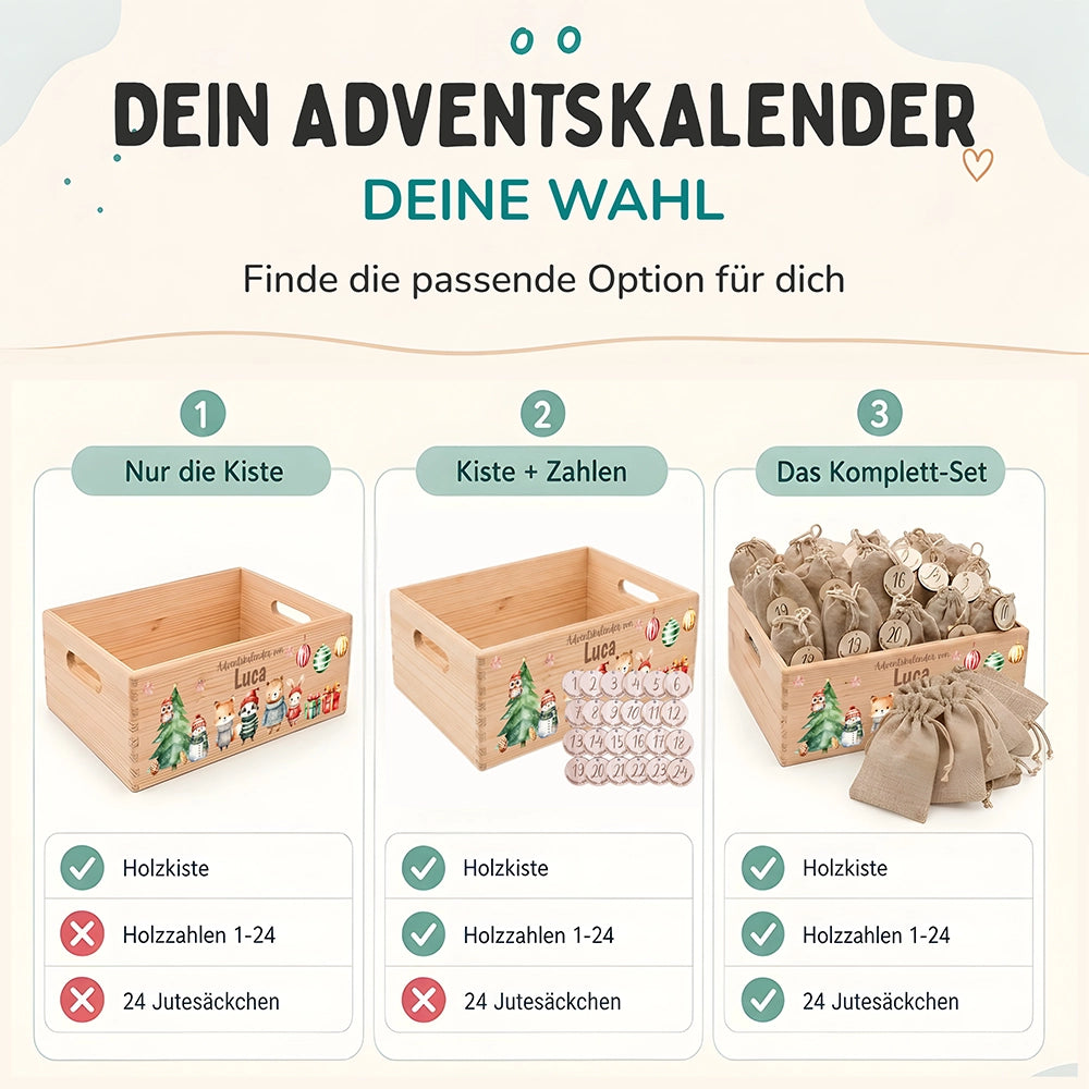 Personalisierter Adventskalender zum Befüllen - Weihnachtswunder