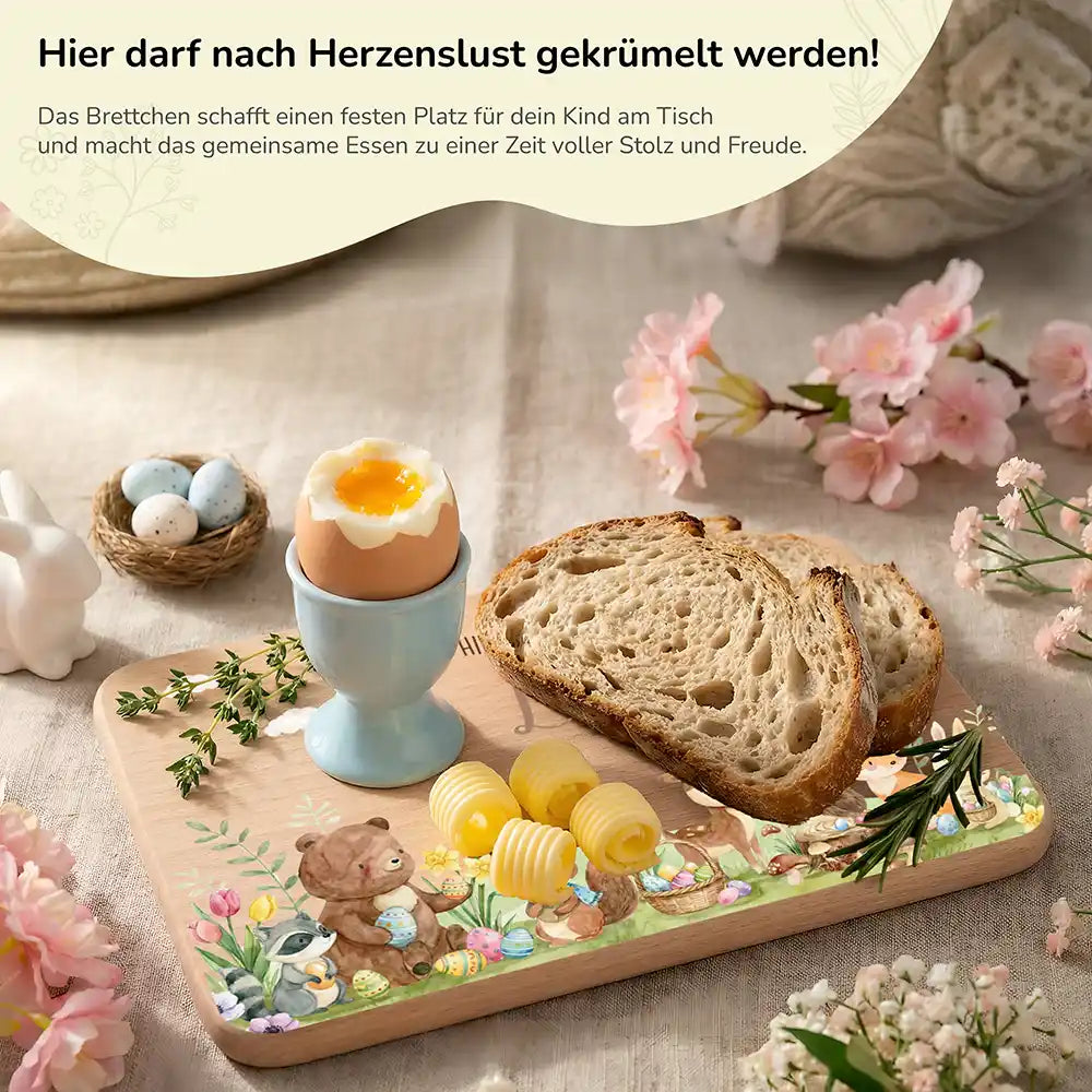 Frühstücksbrettchen Ostern - Niedliche Waldtiere