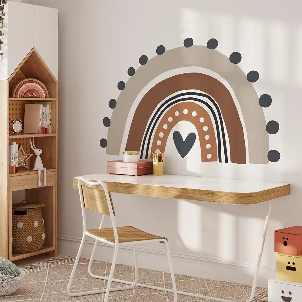 Wandaufkleber rainbow dot dunkel