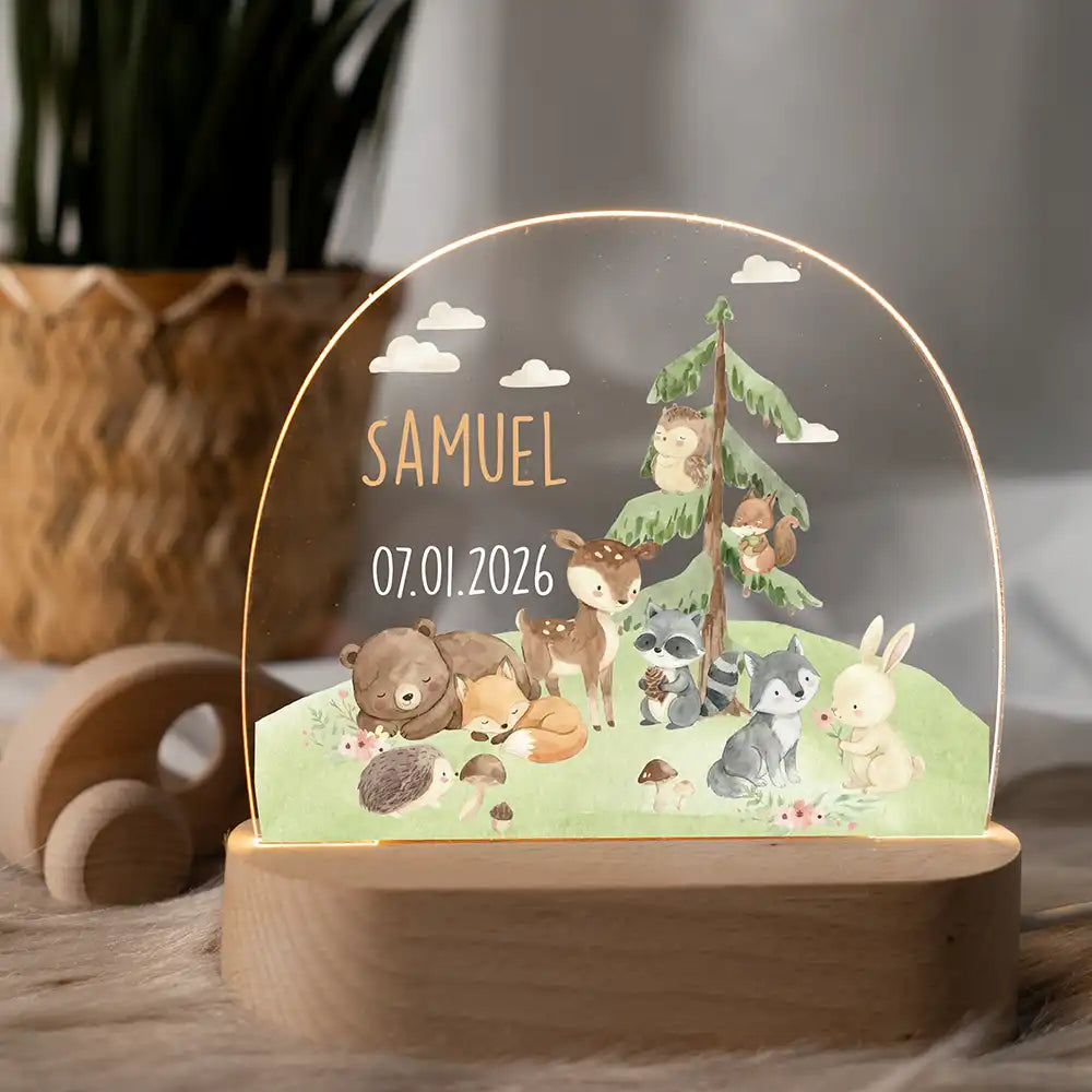 Nachtlicht Kinder personalisiert - Kleine Waldwunder