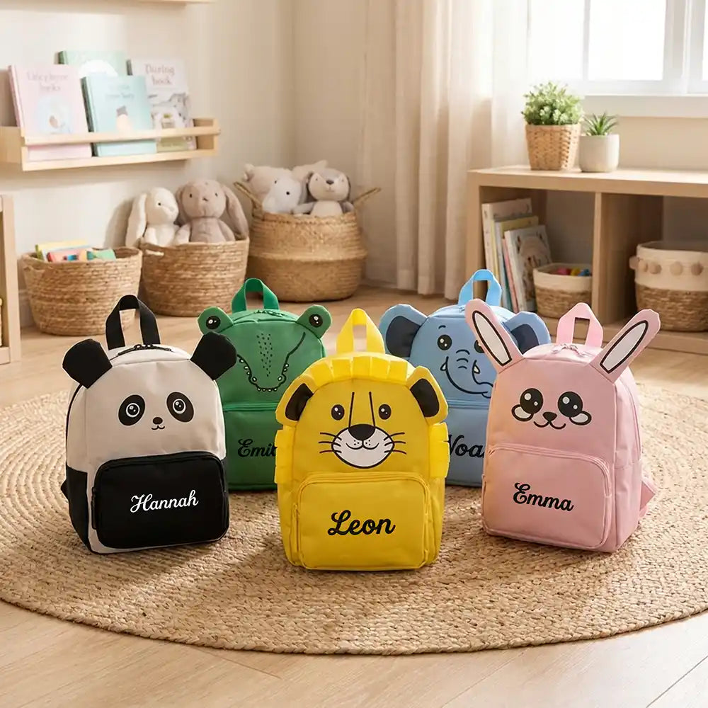 Personalisierter Kinderrucksack Elefant, Geschenk für Kinder, unisex