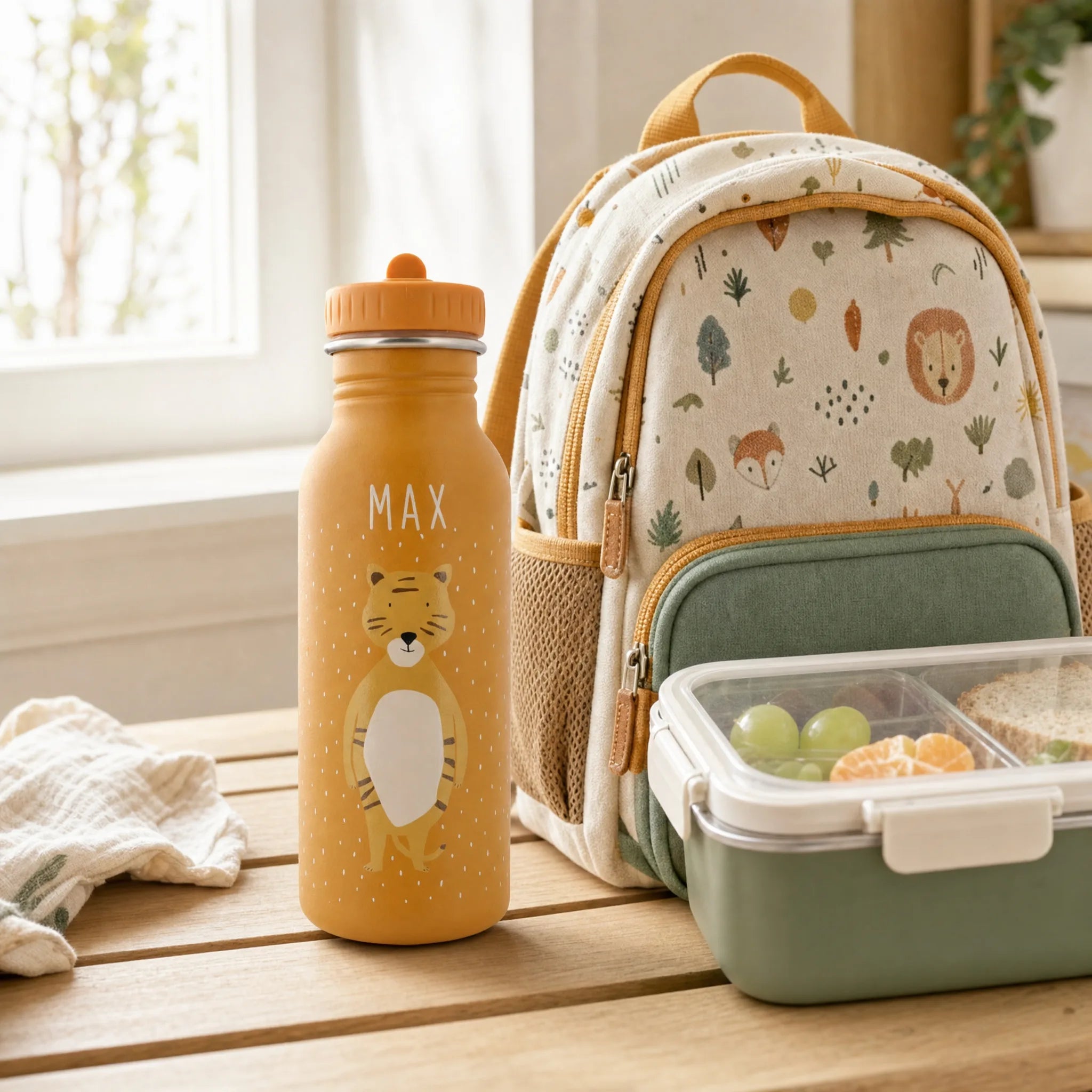 Trixie Trinkflasche Kinder Tiger, robuster, rostfreier Edelstahl