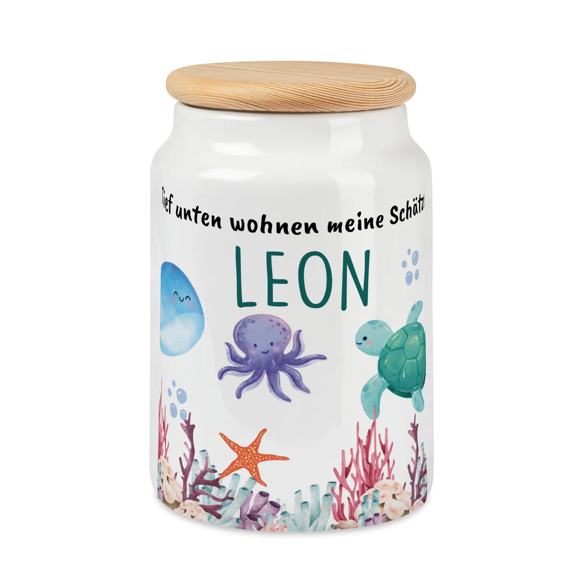 Personalisierbare Keksdose mit Name - Unterwasserwelt