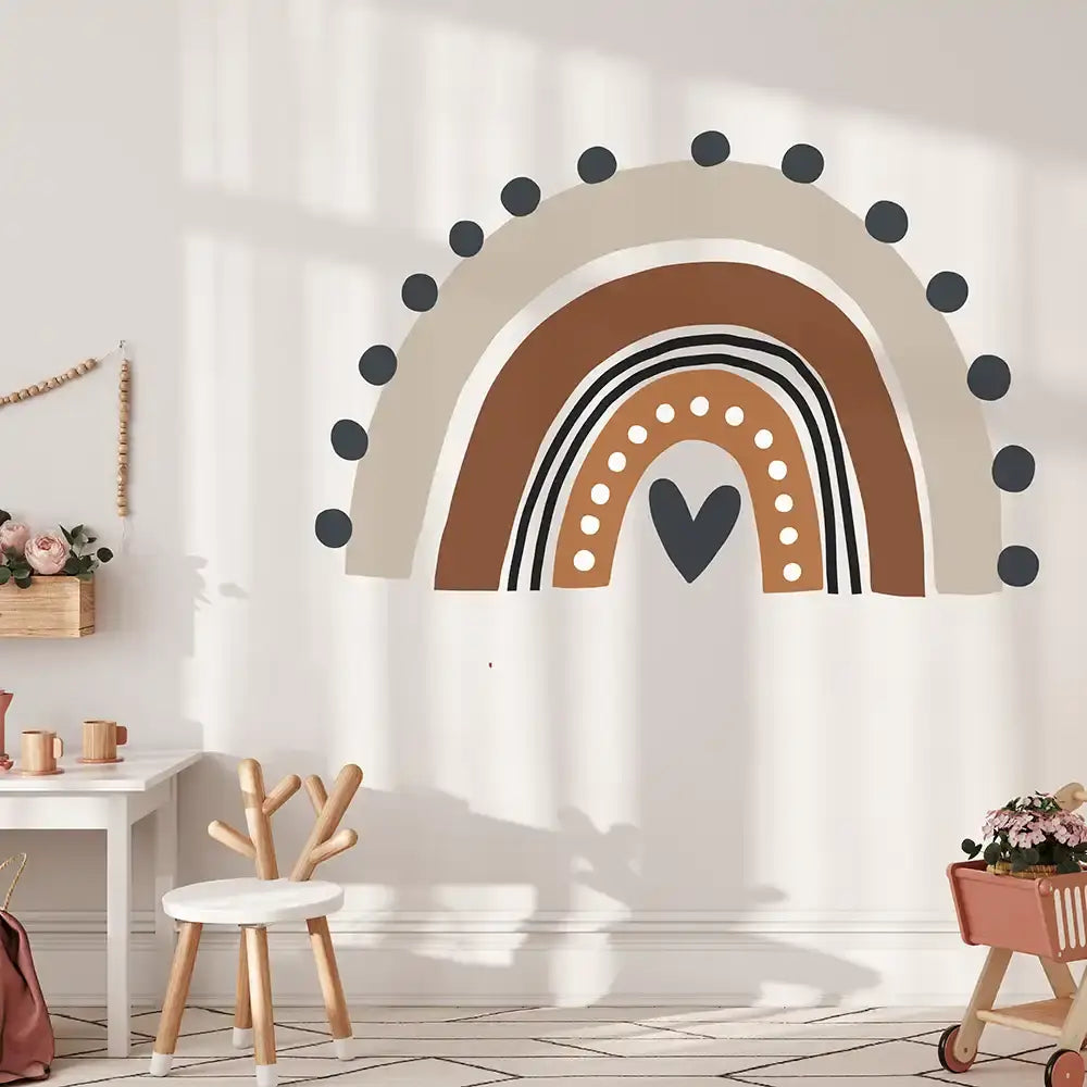 Wandaufkleber rainbow dot dunkel
