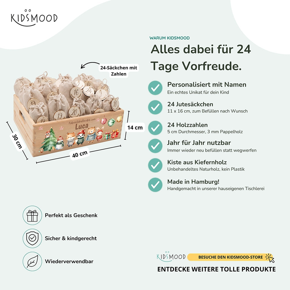 Personalisierter Adventskalender zum Befüllen - Weihnachtswunder