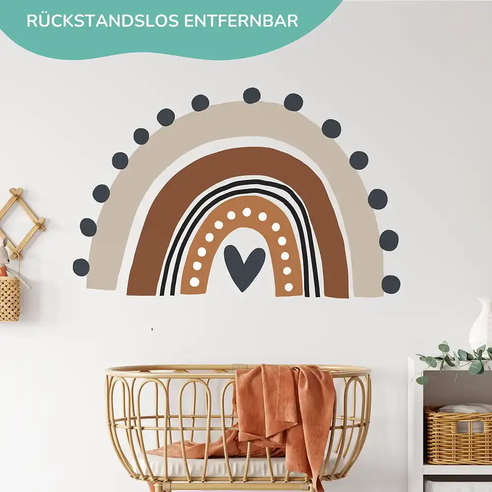 Wandaufkleber rainbow dot dunkel