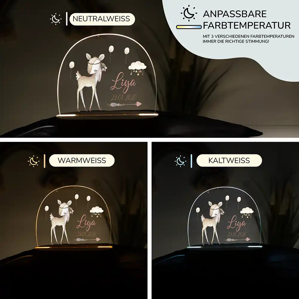 Kinderzimmer Bundle Tonieregal und Nachtlicht - Niedliches Reh
