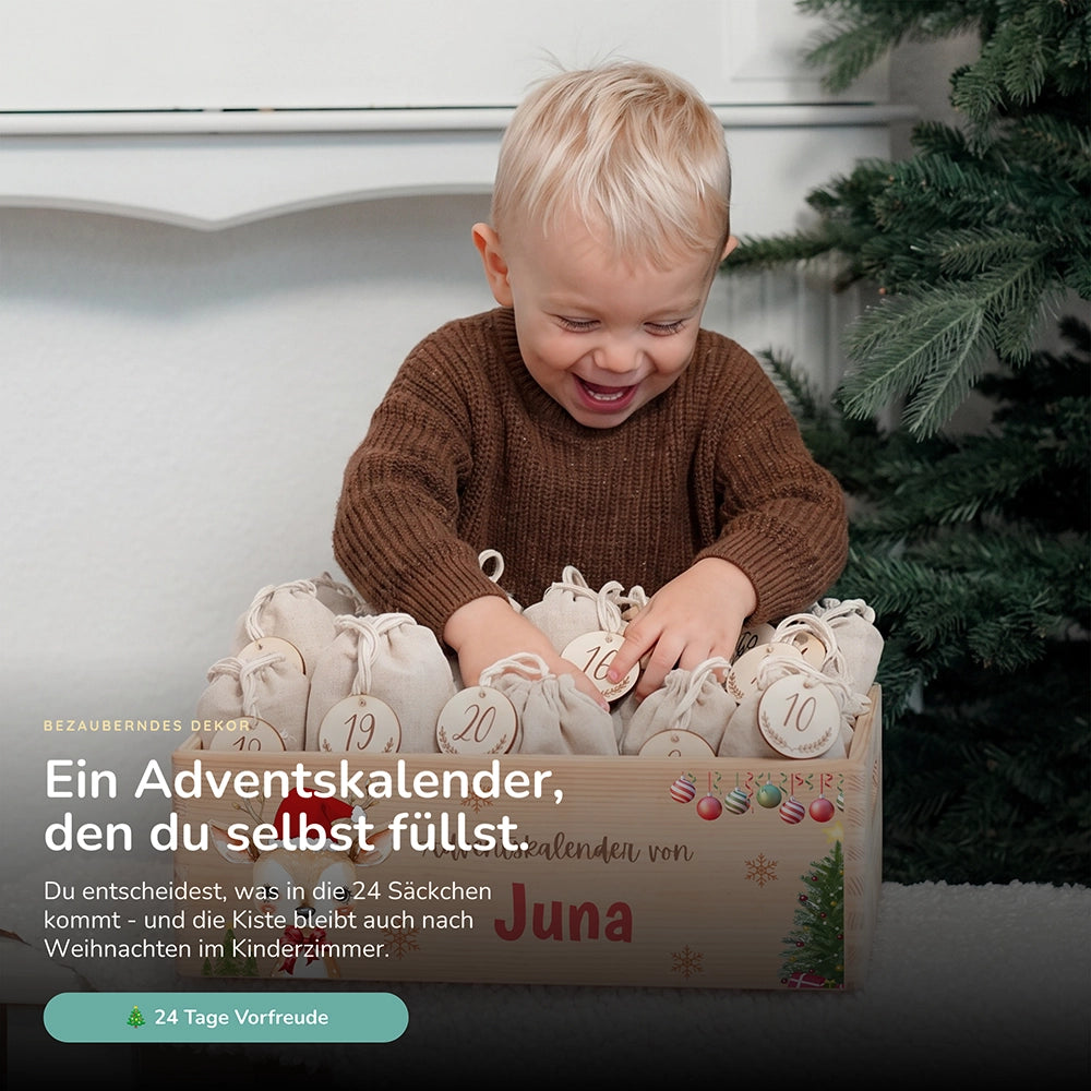 Personalisierter Adventskalender zum Befüllen - Baby Reh