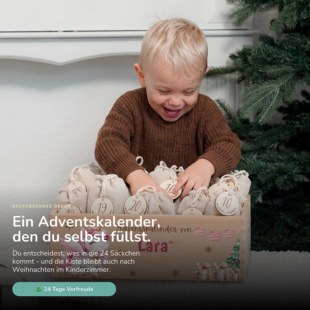 Personalisierter Adventskalender zum Befüllen - Einhorn