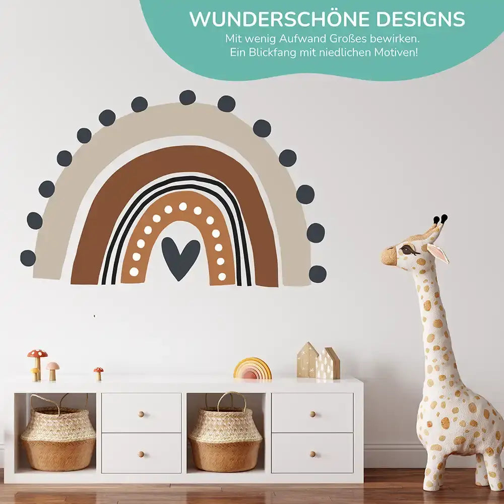Wandaufkleber rainbow dot dunkel