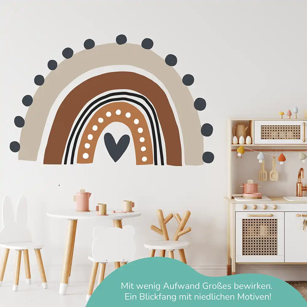 Wandaufkleber rainbow dot dunkel