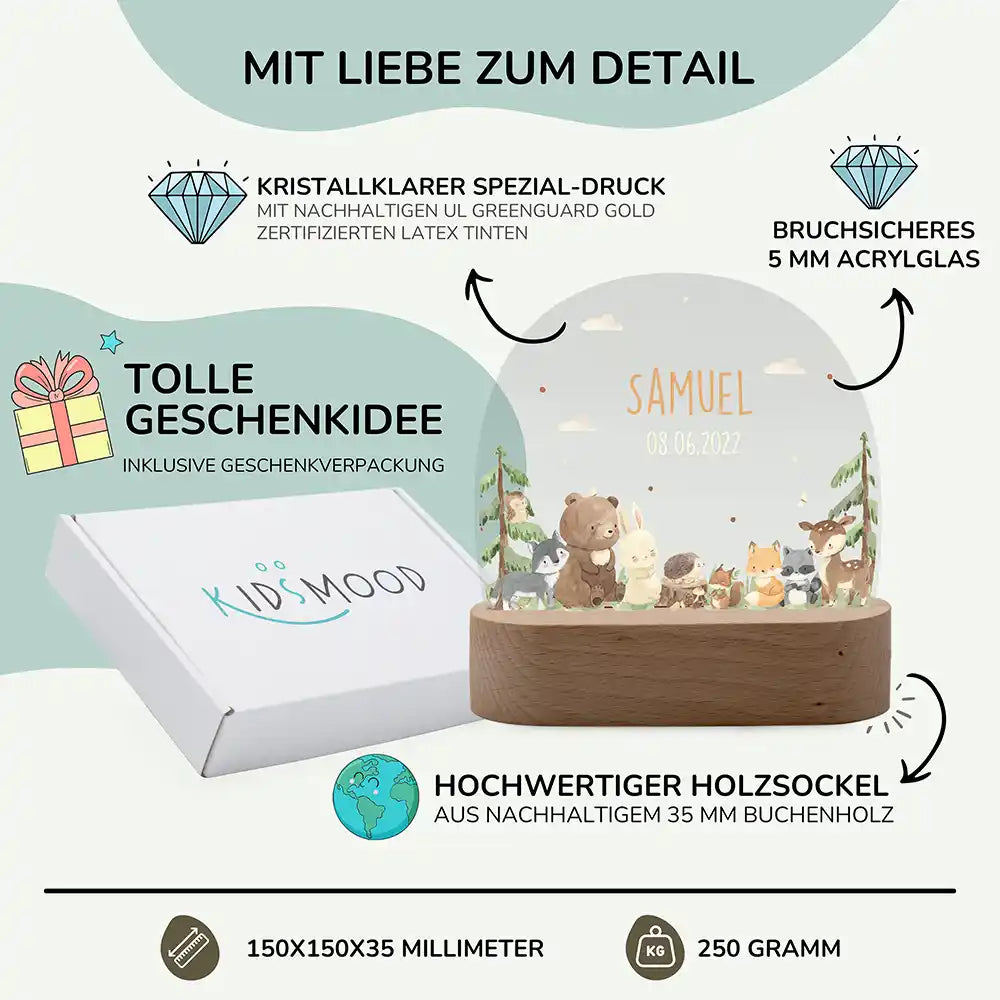 Kinderzimmer Bundle Waldtiere Tonieregal + Nachtlicht