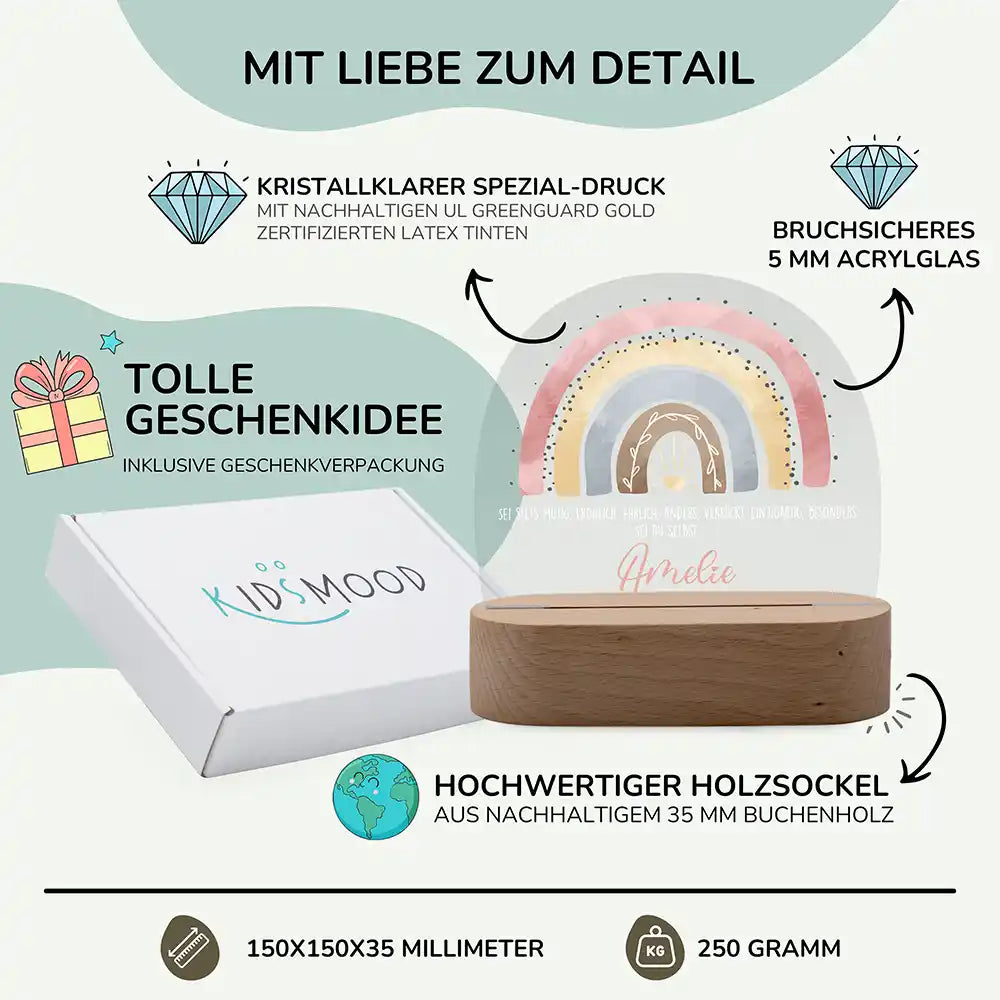 Kinderzimmer Bundle Regenbogen 6 Tonieregal + Nachtlicht