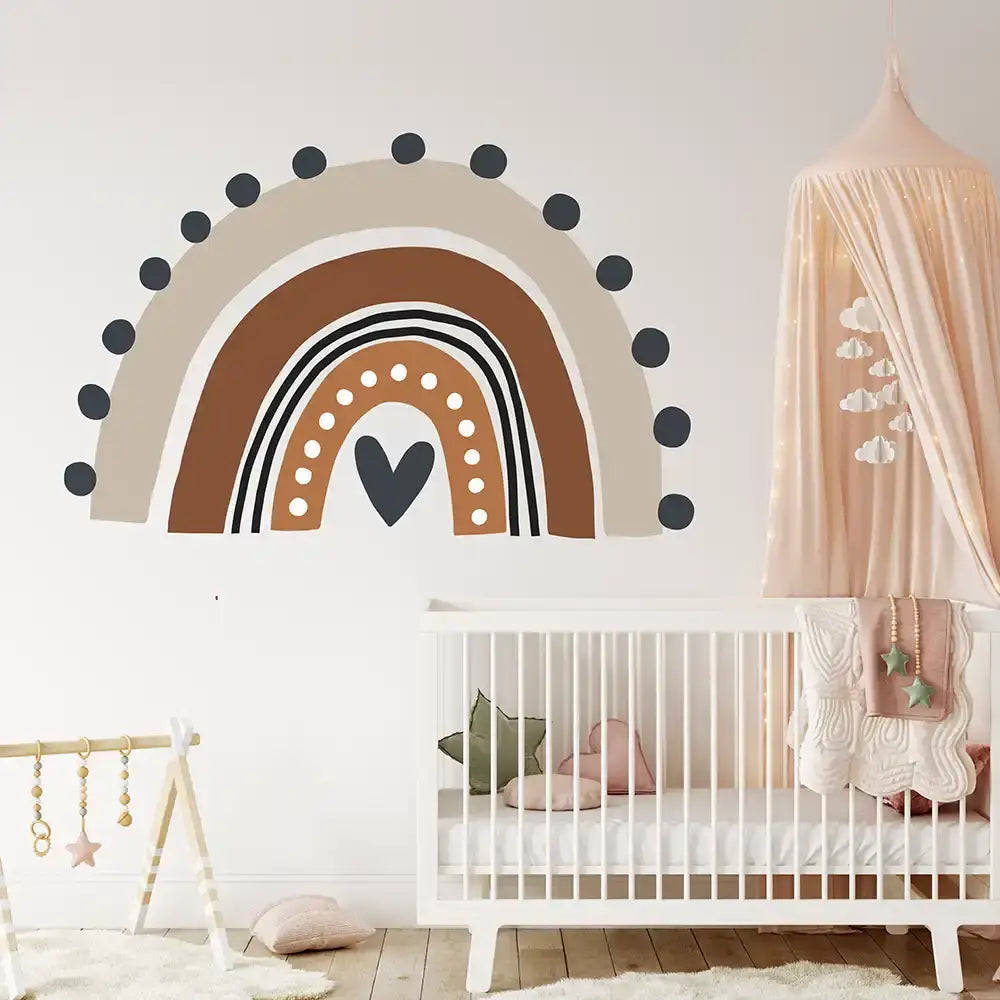 Wandaufkleber rainbow dot dunkel