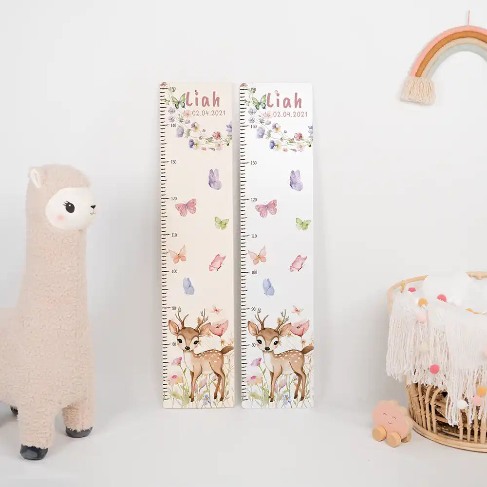 Messlatte Kinder Holz & Aluverbund - Baby Reh