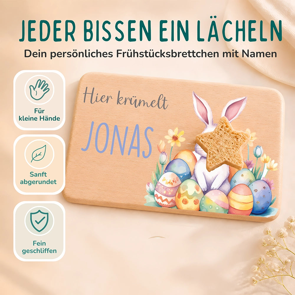 Frühstücksbrettchen Holz personalisiert