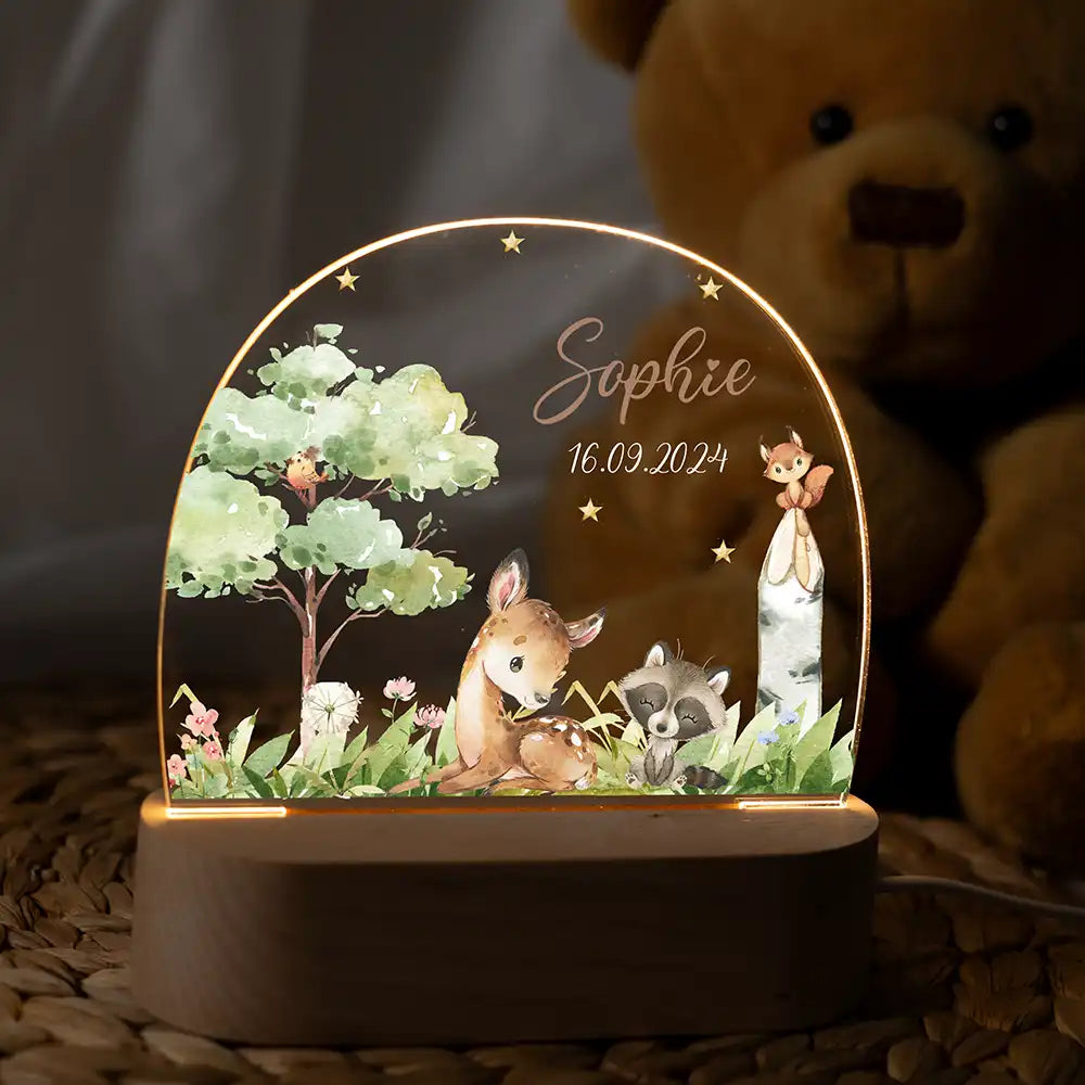 Nachtlicht Kinder personalisiert Weihnachten - Reh