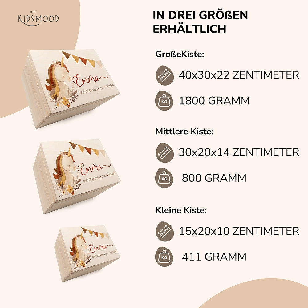 Erinnerungsbox Baby - Boho Einhorn