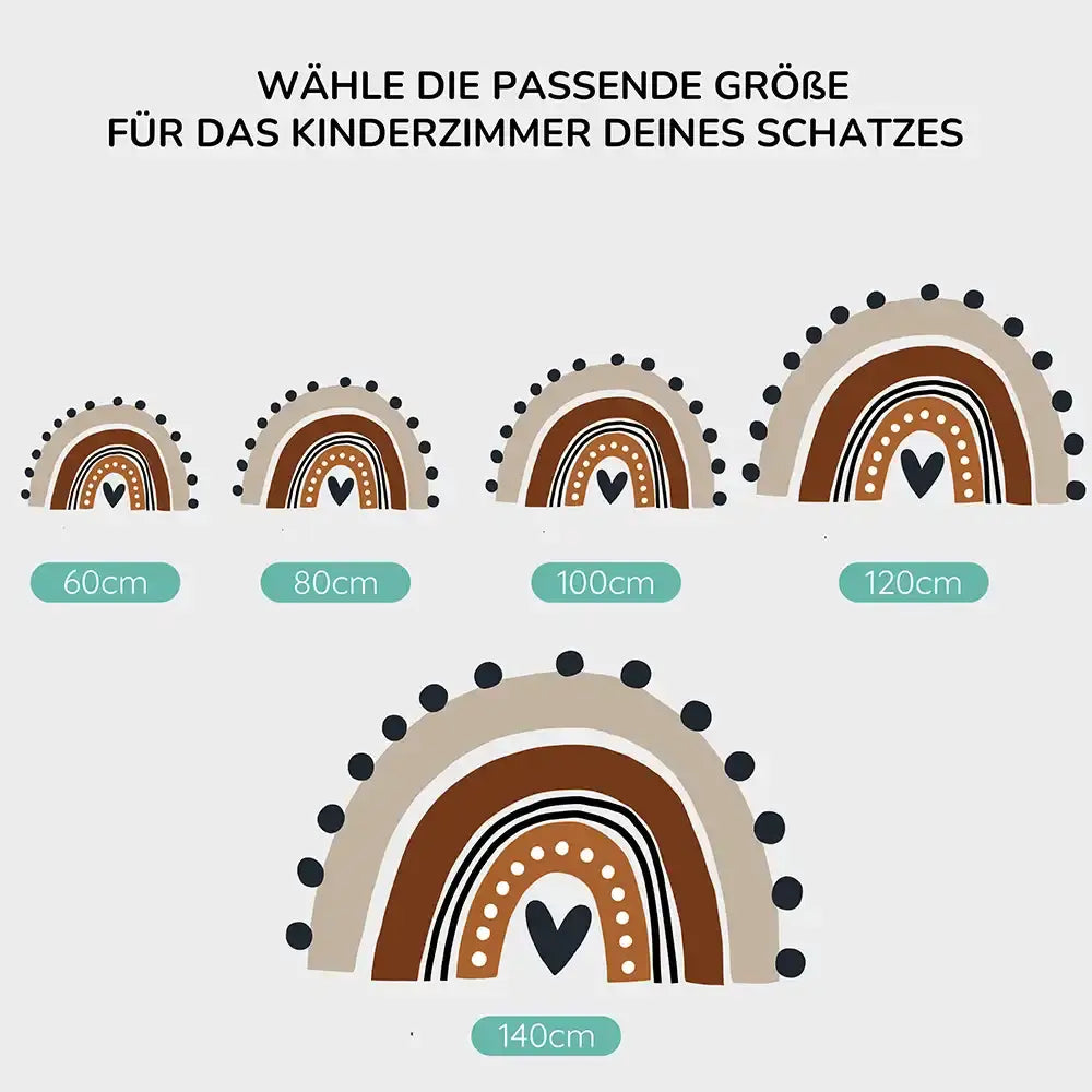 Wandaufkleber rainbow dot dunkel