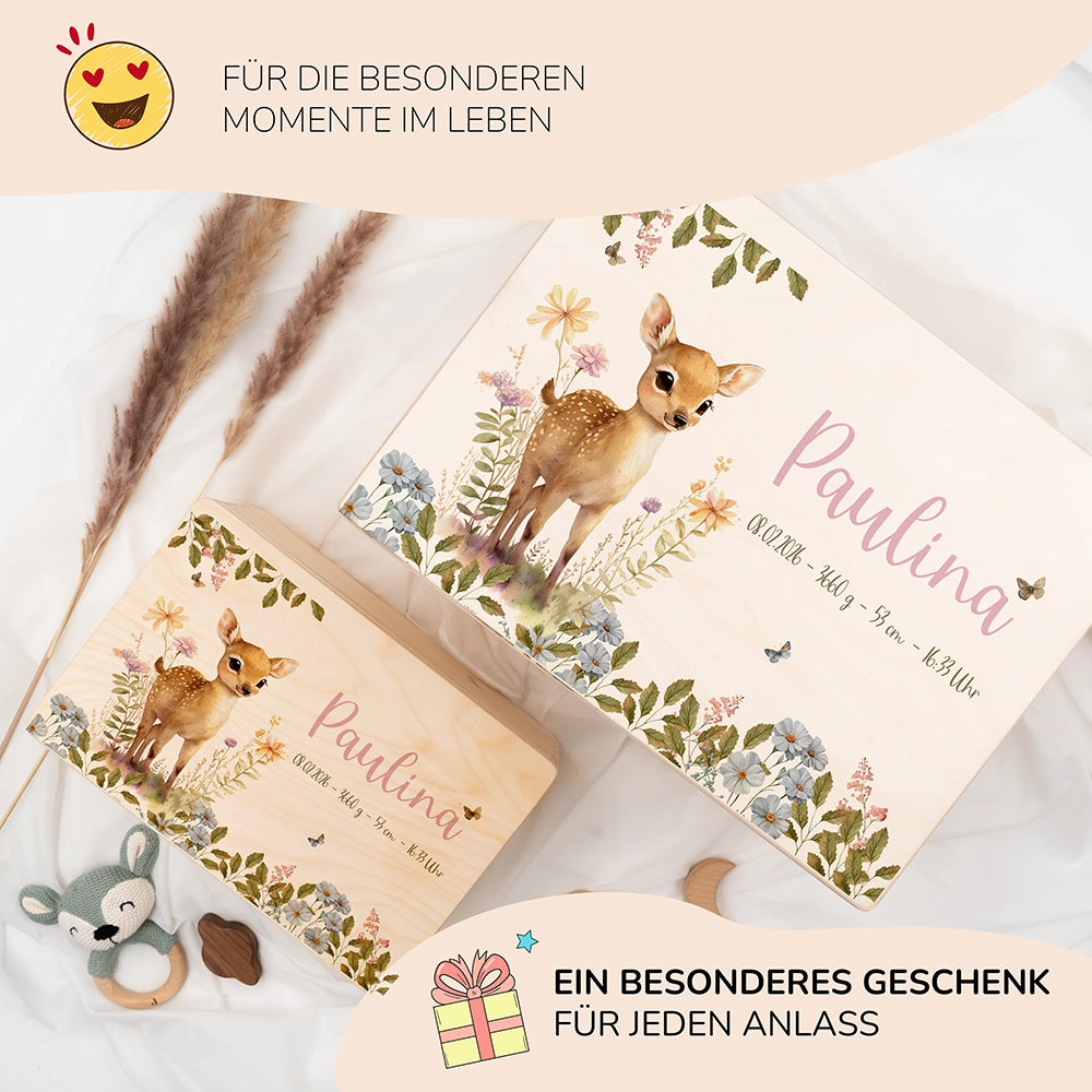 Erinnerungsbox Baby - Reh im Wald