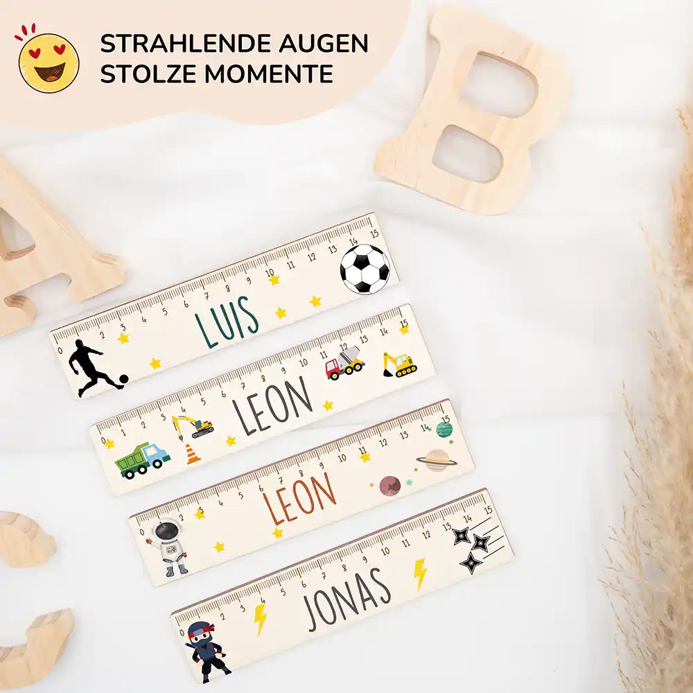 Holzlineal personalisiert - Baustelle