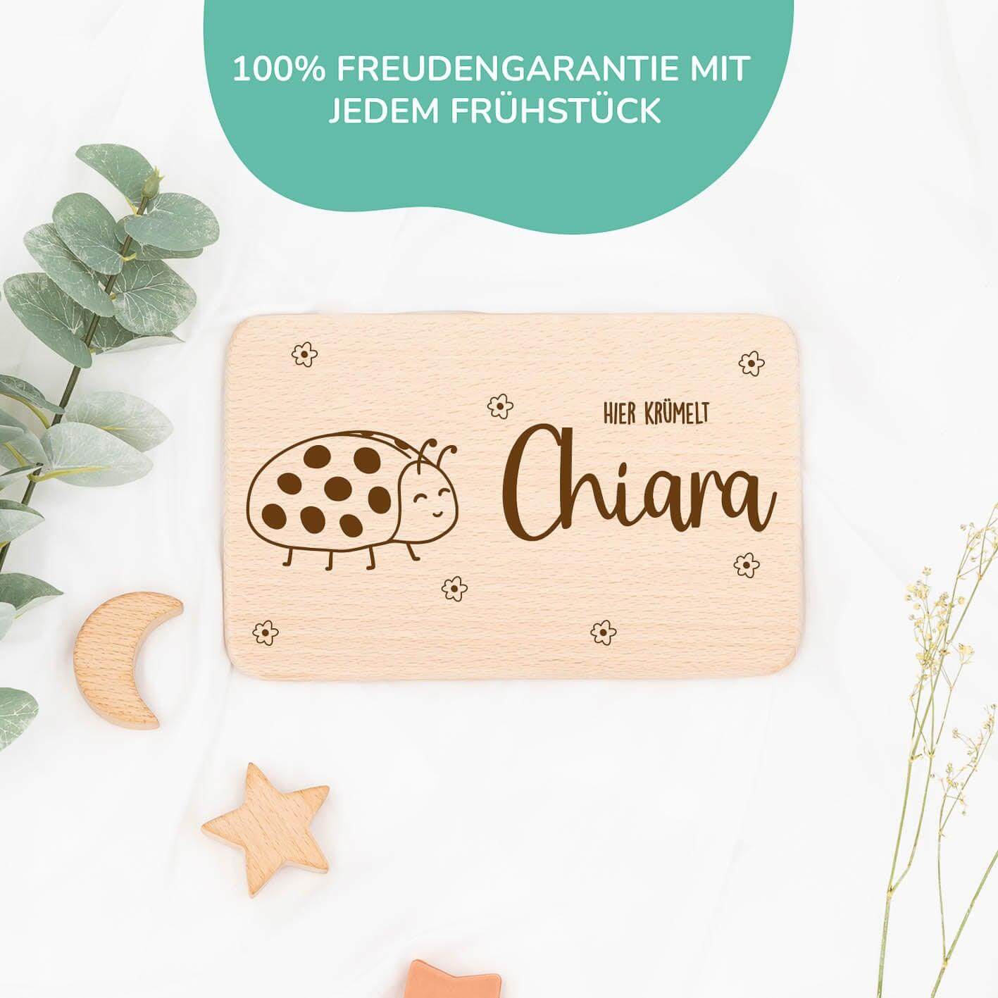 high-quality personalized ladybug breakfast board