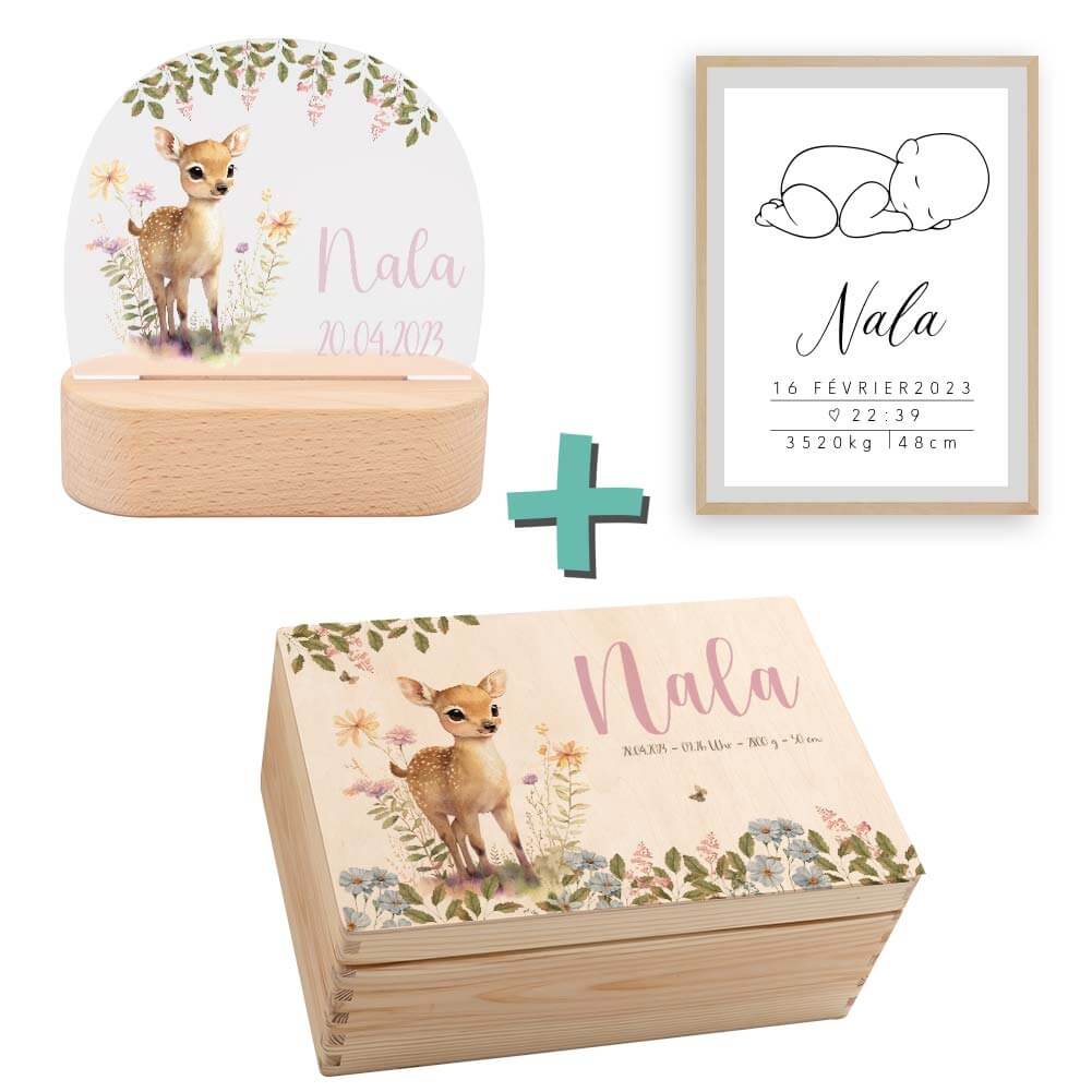 Geschenkset zur Geburt - Reh | Baby Geschenk