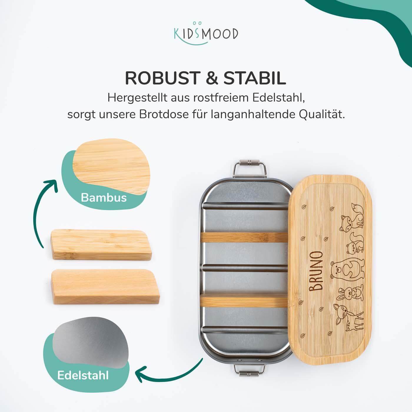 high-quality personalized forest animals lunchbox