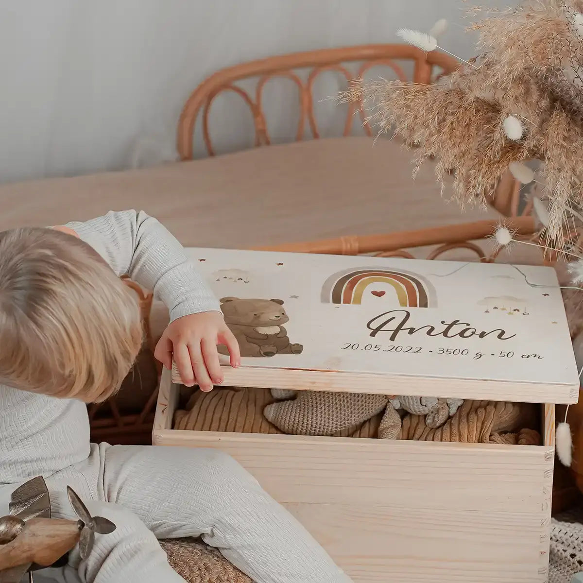 Erinnerungsbox Baby - Boho Bär