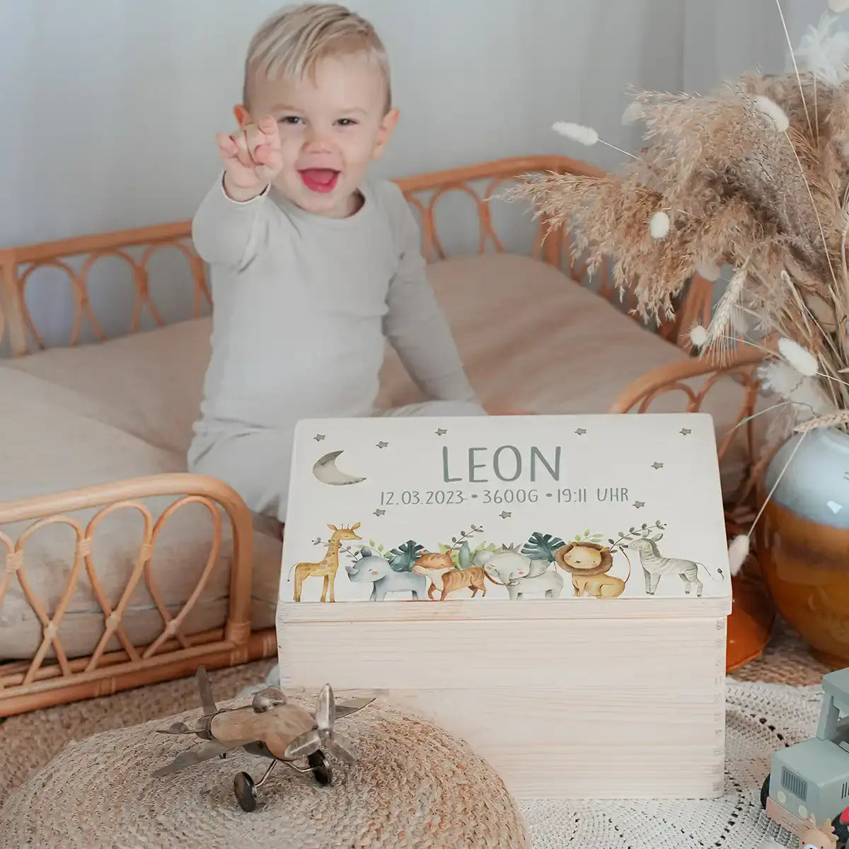 Erinnerungsbox Baby - Jungle Tiere