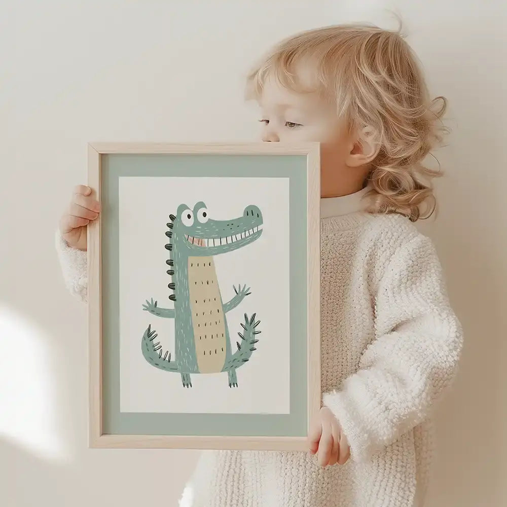 Poster 3er-Set - Biene, Krokodil & Mut Affirmation fürs Kinderzimmer