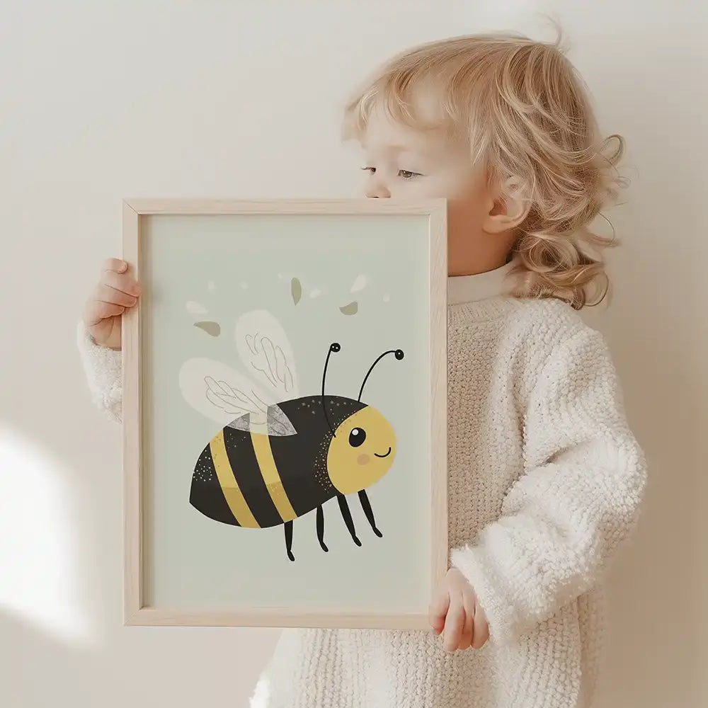 Poster 3er-Set - Biene, Krokodil & Mut Affirmation fürs Kinderzimmer