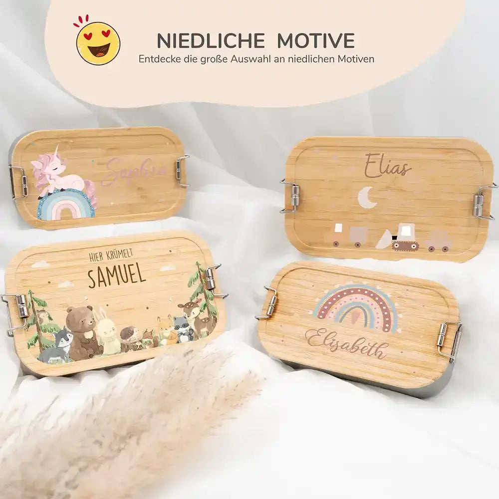 nahaufnahme der brotdose mit baustellen motiv