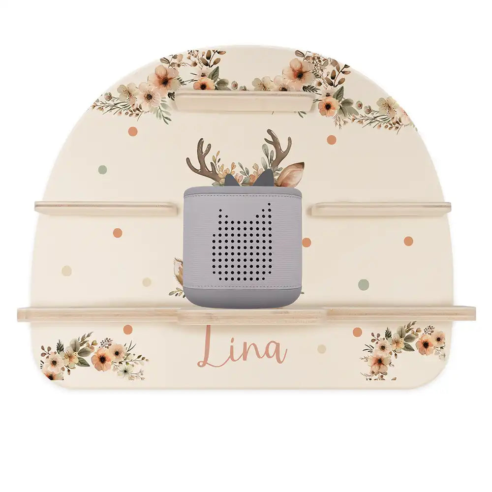 Tonie Regal aus Holz, Toniebox Regal personalisiert Reh