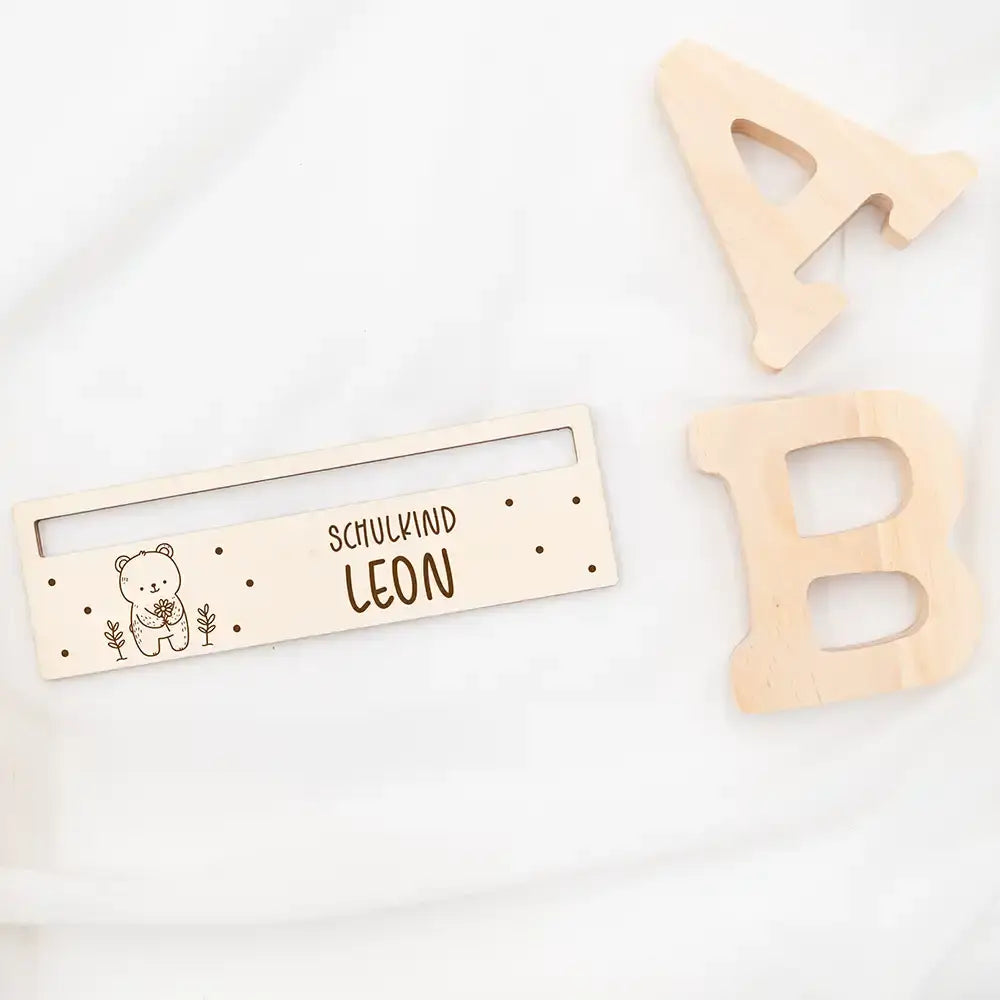 lesehilfe mit bär motiv und individuellem namen
