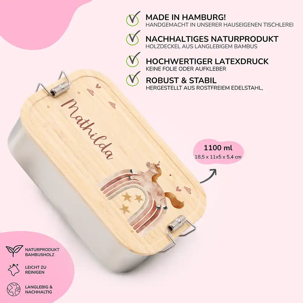 Großes Einschulungsset mit Name – Schultüte, Turnbeutel, Trinkflasche & Brotdose