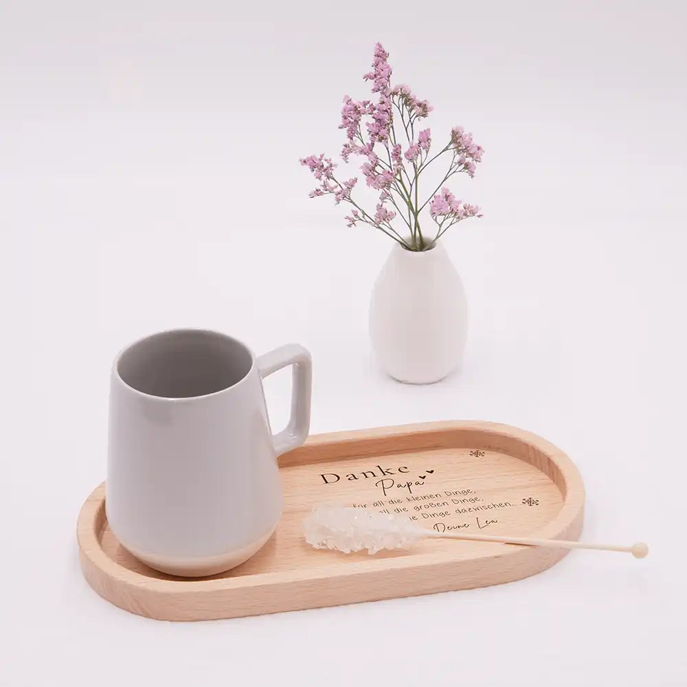 Holz-Serviertablett Papa-Weihnachtsgeschenk - Danke Papa