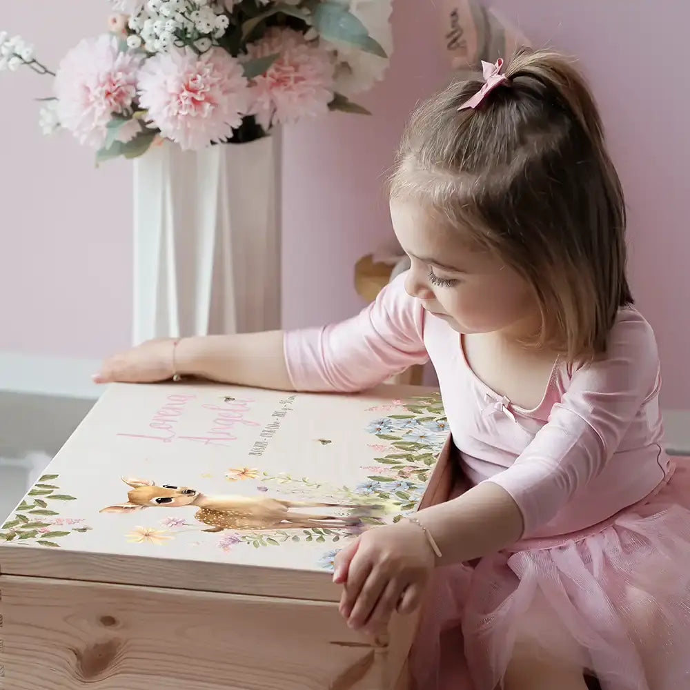 Erinnerungsbox Baby - Reh im Wald