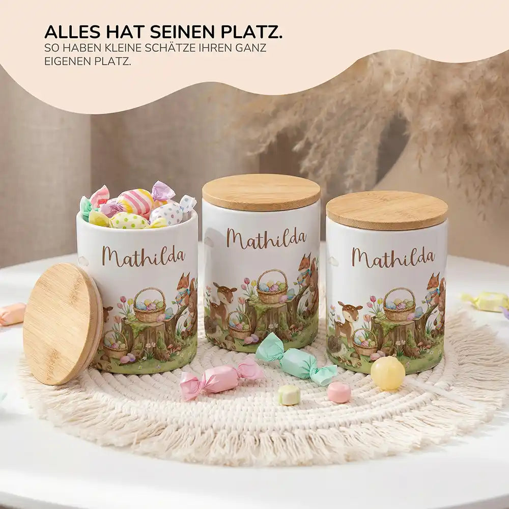 Lifestyle: Personalisierte Keksdose Ostern Rehkitz im Kinderzimmer